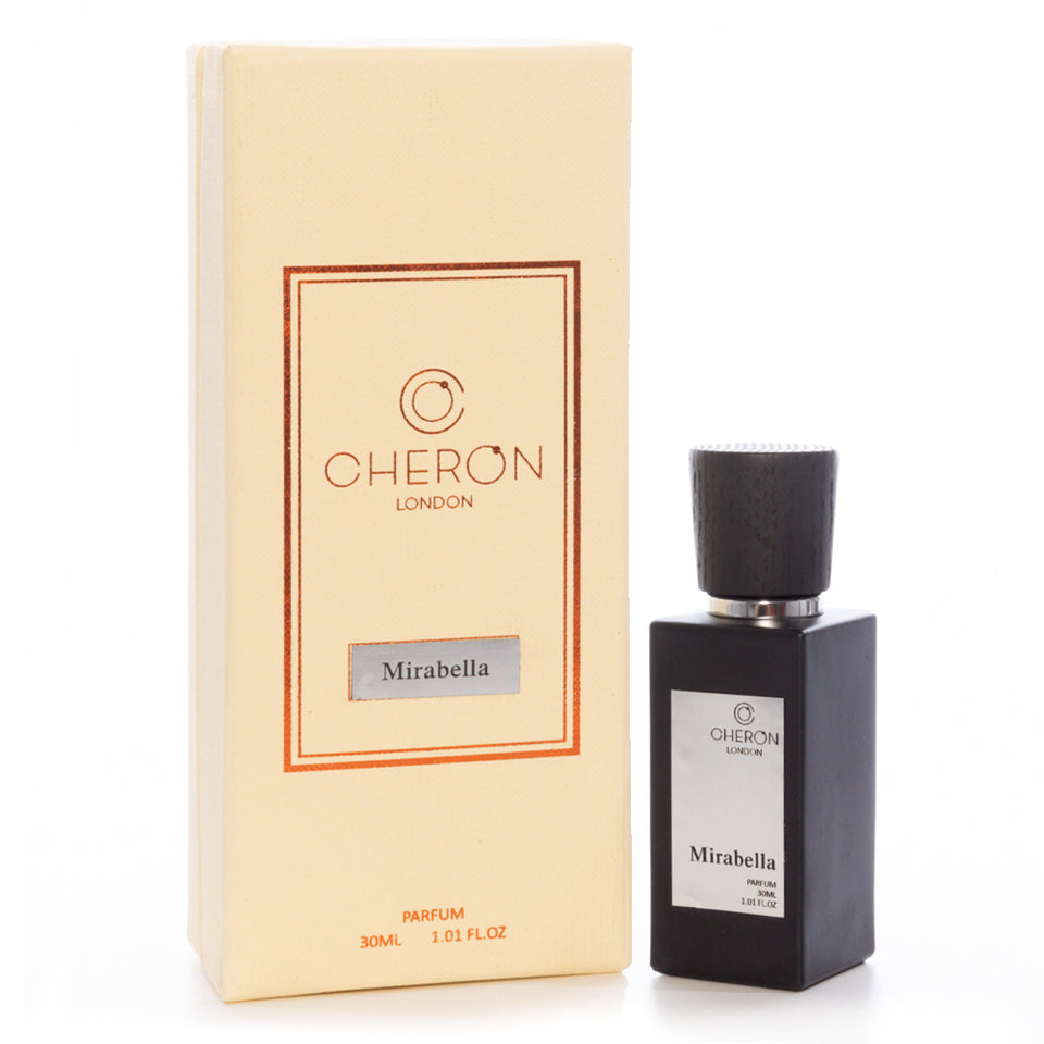 Cheron London Mirabella Perfume | black bottle with box