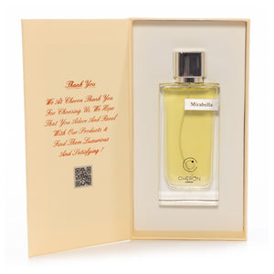 Cheron London Mirabella Perfume | glass bottle box opened