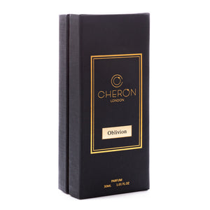 Cheron London Oblivion Perfume - black bottle box