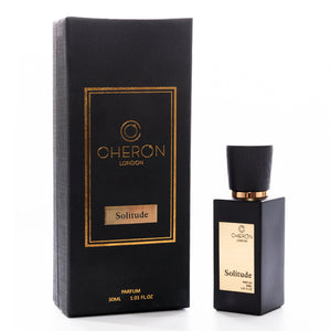 Cheron Solitude Perfume | black bottle with box